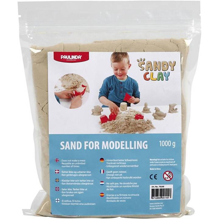 CREATIV COMPANY Pasta per modellare Sandyclay (1 kg, Beige)
