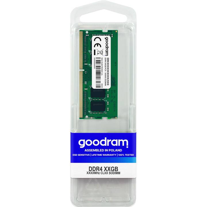 GOODRAM GR3200S464L22S/16G (16 x 16 Go, DDR4 3200 MHz, SO-DIMM 260-Pin)