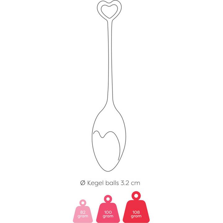MAE B Boules d'amour Pelvic Floor Exercise Trainer (3 x 3.2 mm)