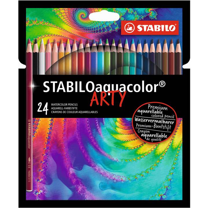 STABILO Crayons de couleur aquarellables Arty (24 pièce)