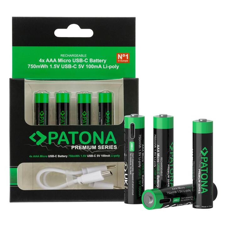 PATONA Universel Premium Batterie et chargeur (100 mAh)
