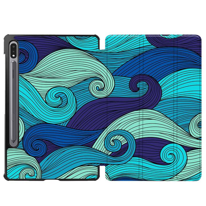 EG coque pour Samsung Galaxy Tab S8+ 12.4" (2022) - bleu - vague