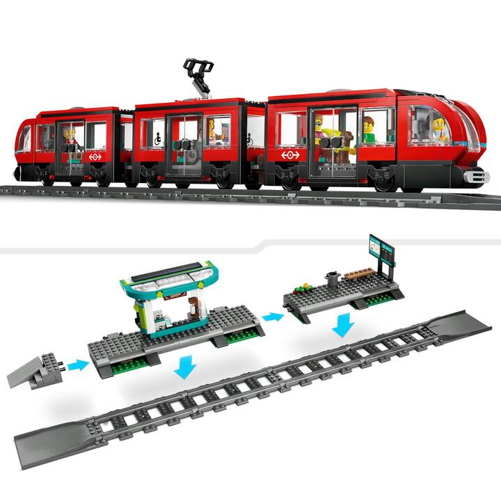 LEGO City Strassenbahn mit Haltestelle (60423)