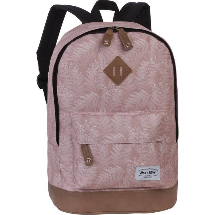 BESTWAY Rucksack Campus Trend Farn (Braun, Schwarz, Rosa)