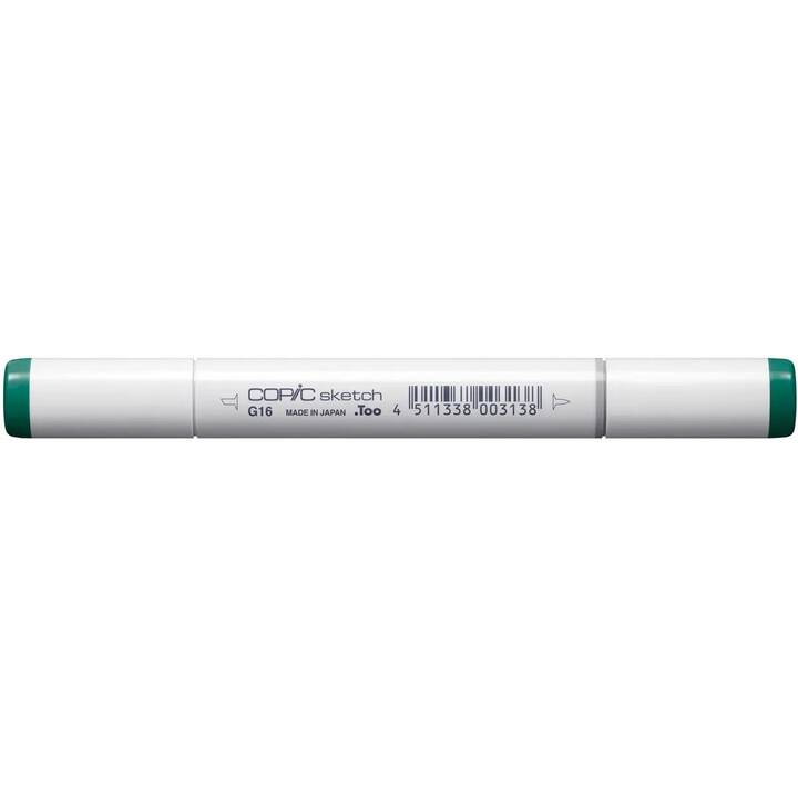 COPIC Marqueur de graphique Sketch G16 Malachite (Vert, 1 pièce)