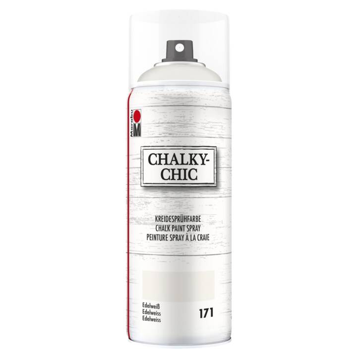 MARABU Spray de couleur Chalky-Chic (400 ml, Argent, Blanc)