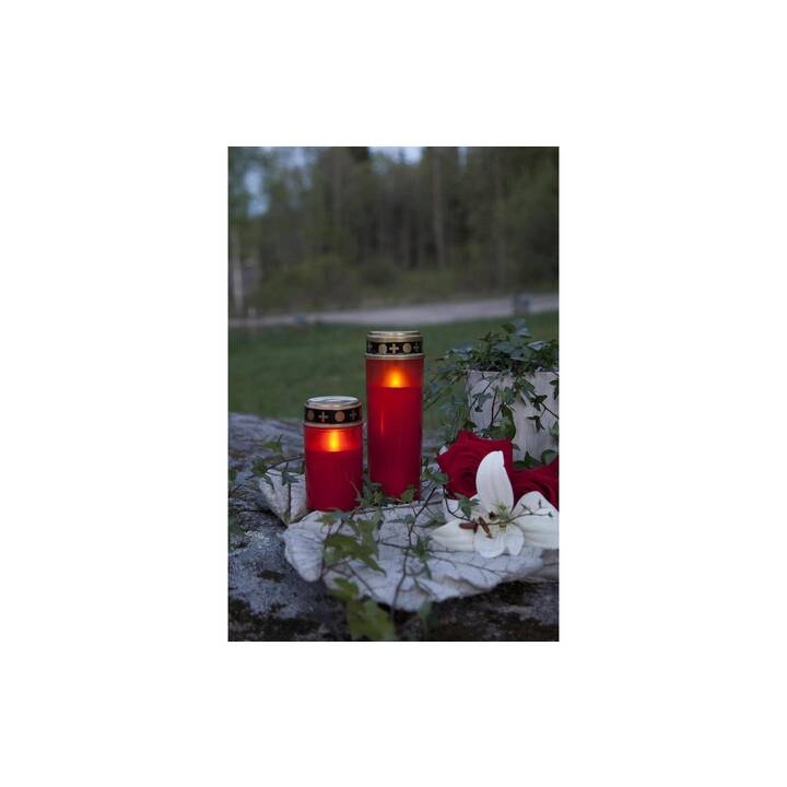 STAR TRADING Serene Candela funeraria a LED (Rosso)