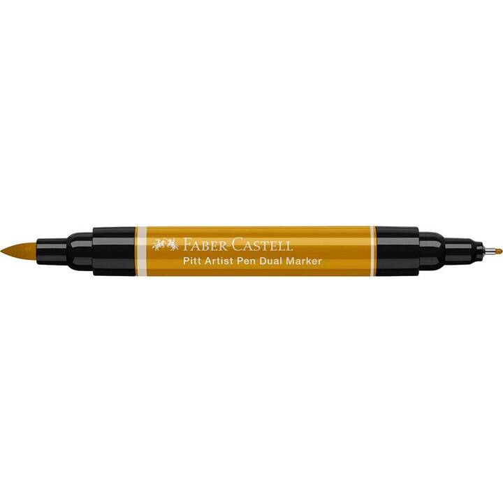 FABER-CASTELL Pennarello indelebile Pitt Artist Pen Dual (Oro verde, 1 pezzo)