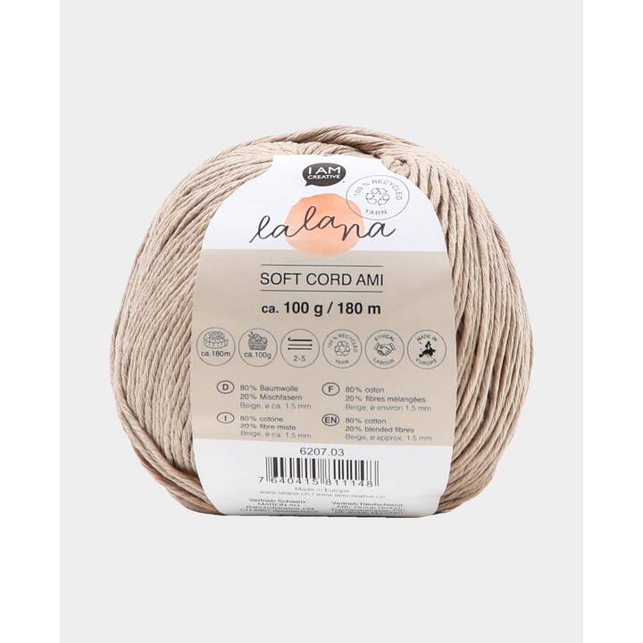 LALANA Wolle (100 g, Beige)