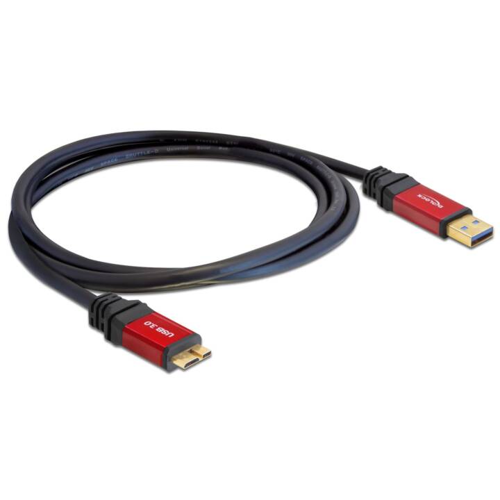 DELOCK USB-Kabel (Micro USB 2.0 Typ-B, USB 3.0 Typ-A, 2 m)