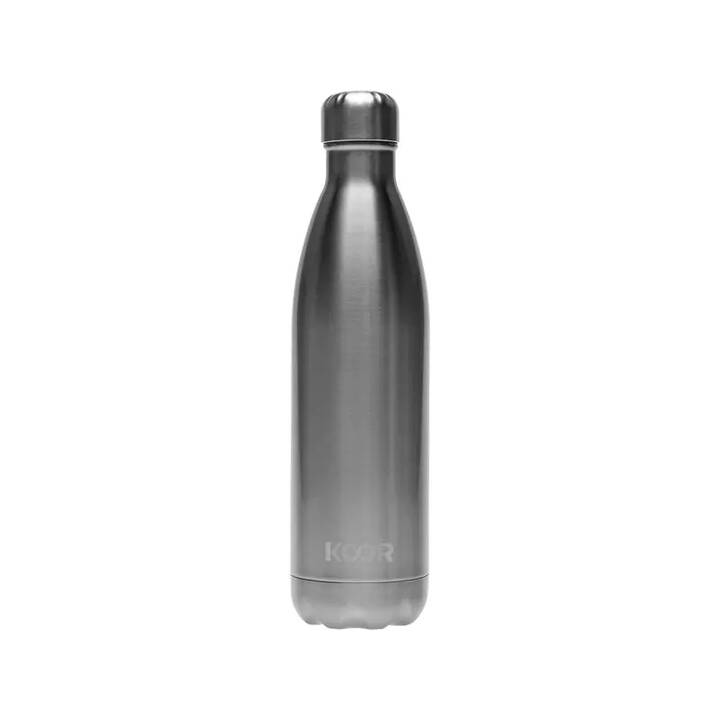 KOOR Thermo Trinkflasche Acciaio (0.75 l, Silber, Grau)