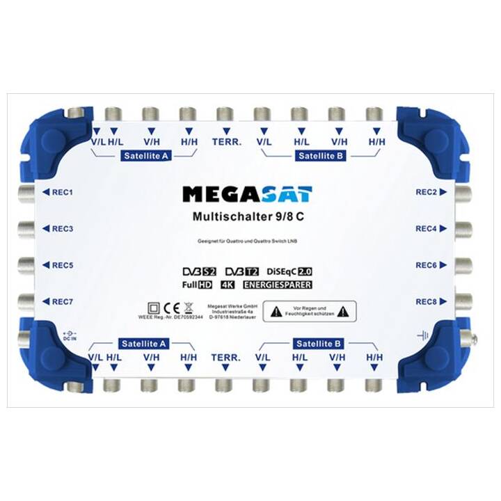 MEGASAT 9/8 C Alimentation électrique (Bleu, Blanc)