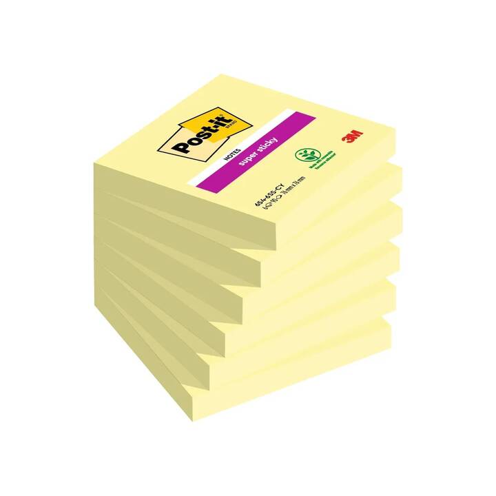 POST-IT Haftnotizen SuperSticky (6 x 90 Blatt, Gelb)