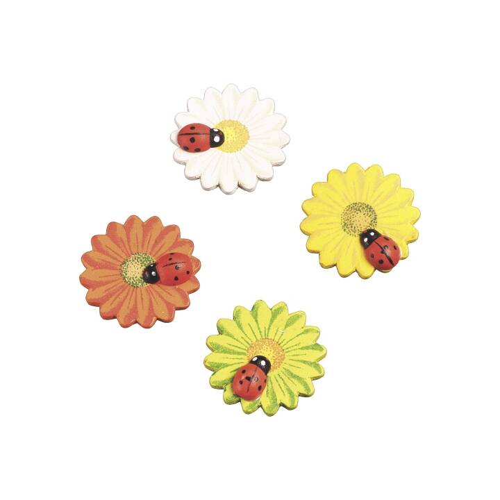 KNORR PRANDELL Miniature di feltro (Legno, Natura, Giallo girasole, Fiore, 8 pezzo)