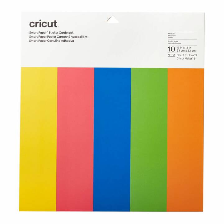 CRICUT Papier spécial Smart (Jaune, Orange, Vert, Rouge, Bleu, 10 pièce)
