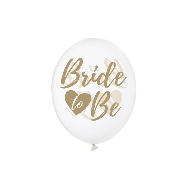 PARTYDECO Ballon Bride to be (30 cm, 6 pièce)