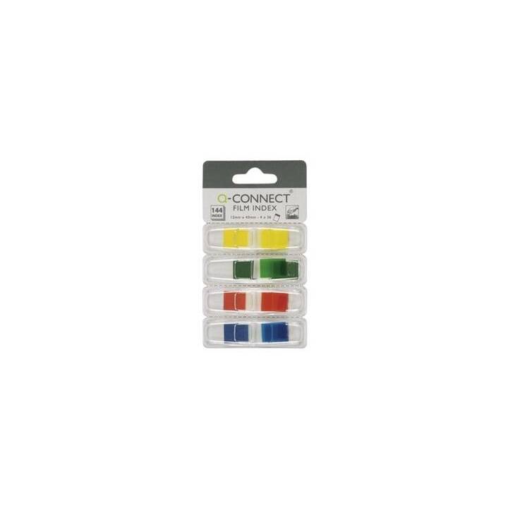 Q-CONNECT Blocchetti memo Index (4 x 36 foglio, Giallo, Verde, Rosso, Blu)