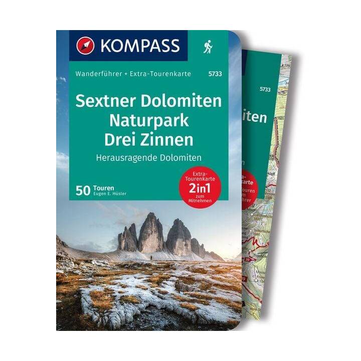 KOMPASS Wanderführer Sextner Dolomiten, Naturpark Drei Zinnen - Herausragende Dolomiten, 50 Touren