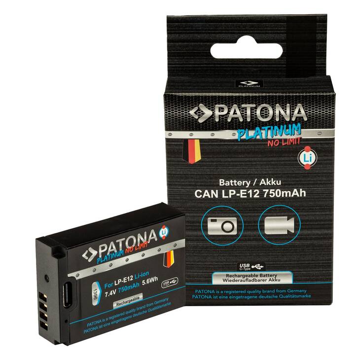 PATONA Canon Kamera-Akku (Lithium-Ionen, 750 mAh)