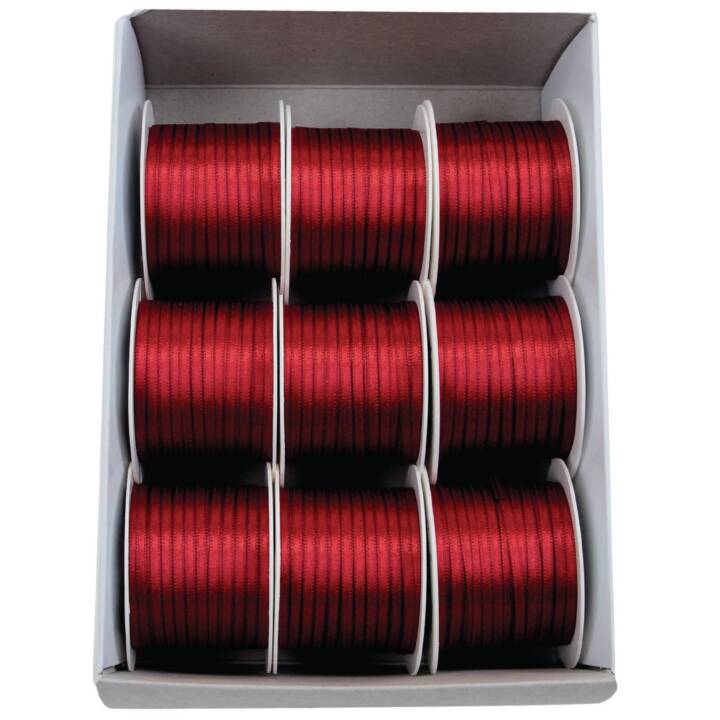 GOLDINA Ruban textile (Rouge, 10 m)