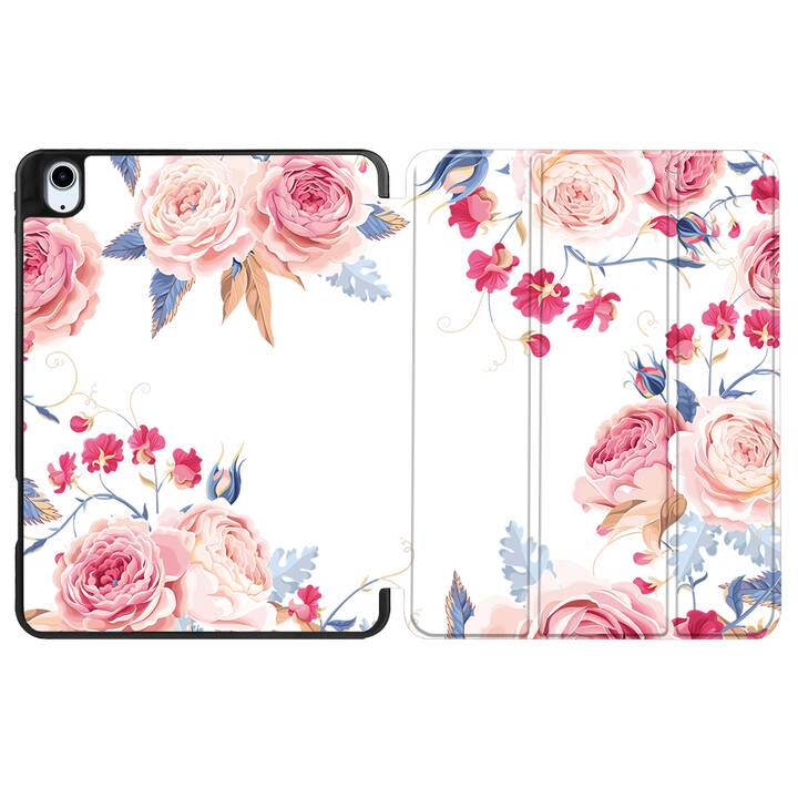 EG coque pour iPad Air 10.9" (2022) 5e génération - rose - fleurs