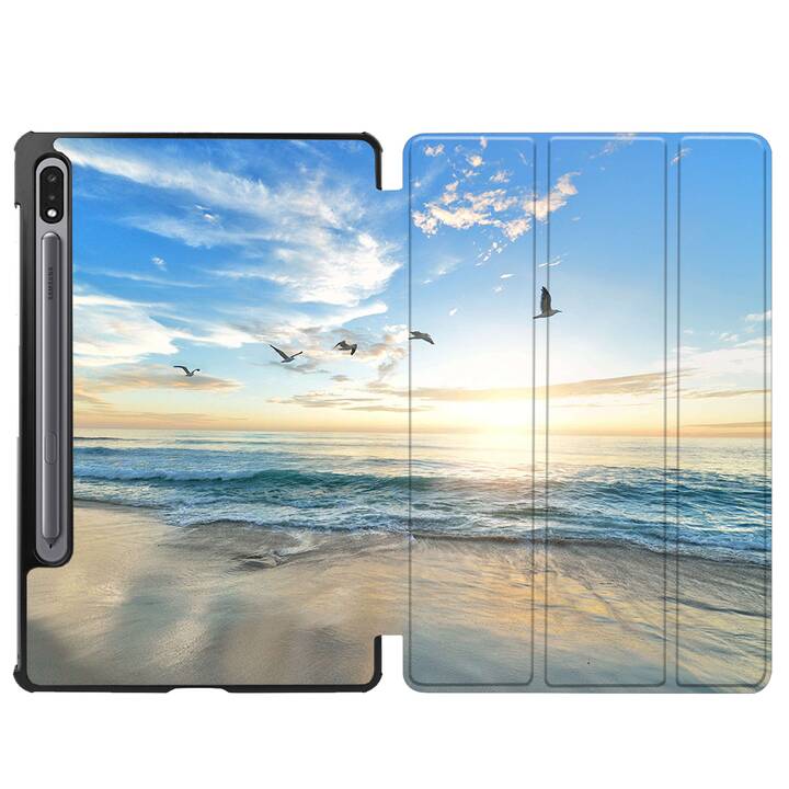EG Hülle für Samsung Galaxy Tab S8+ 12.4" (2022) - blau - Strand