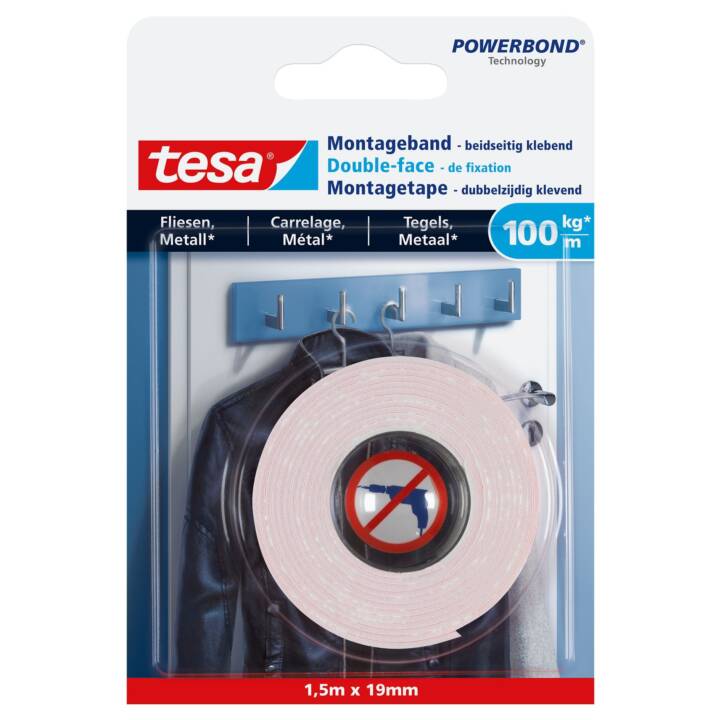 TESA Montageband (19 mm x 1.5 m, 1 Stück)