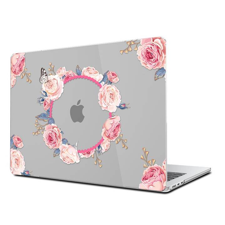 EG Coque rigide (MacBook Air 13" M2 2022, Fleurs, Rose)