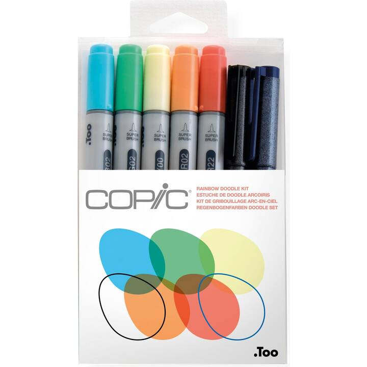 COPIC Marcatore creativo (Giallo, Arancione, Nero, Blu, Verde, 7 pezzo) -  Interdiscount