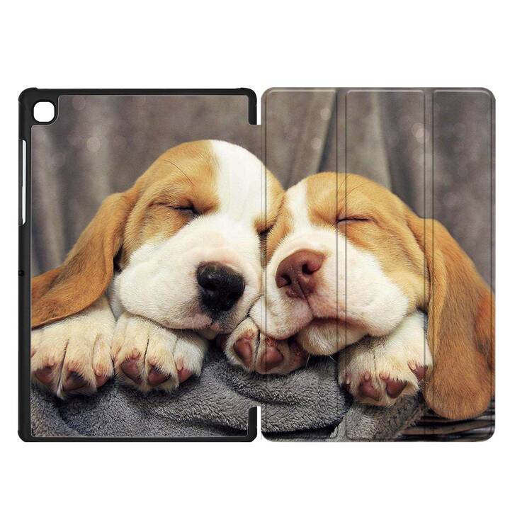 EG coque pour Samsung Galaxy Tab A7 Lite 8.7" (2021) - marron - chiens