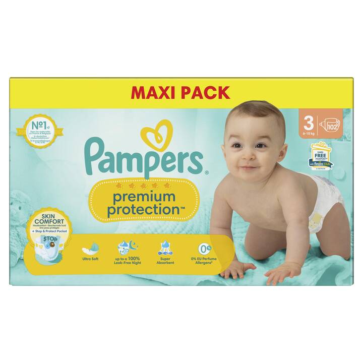 PAMPERS Premium Protection 3 (102 pièce)