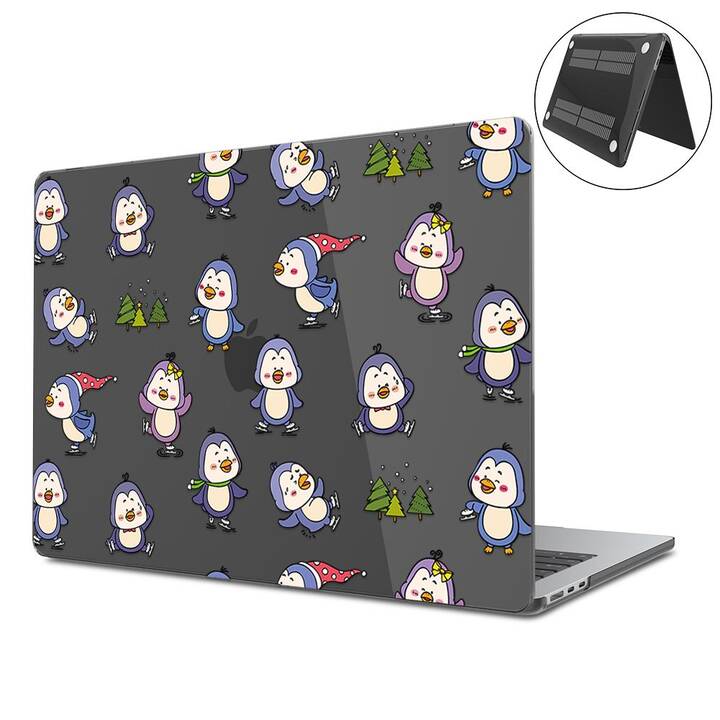 EG Hardcase (MacBook Air 13" M2 2022, Pinguin, Transparent, Schwarz)