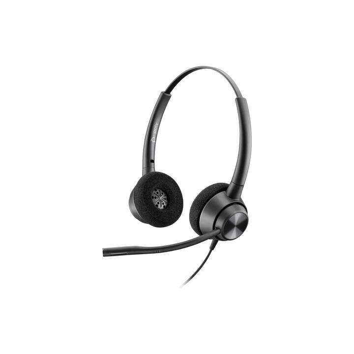HP Office Headset EncorePro 320 (On-Ear, Kabel, Schwarz)