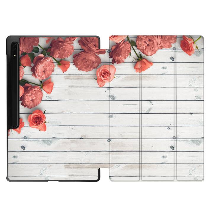 EG cover per Samsung Galaxy Tab S8 Ultra 14.6" (2022) - Rosa - Venatura del legno