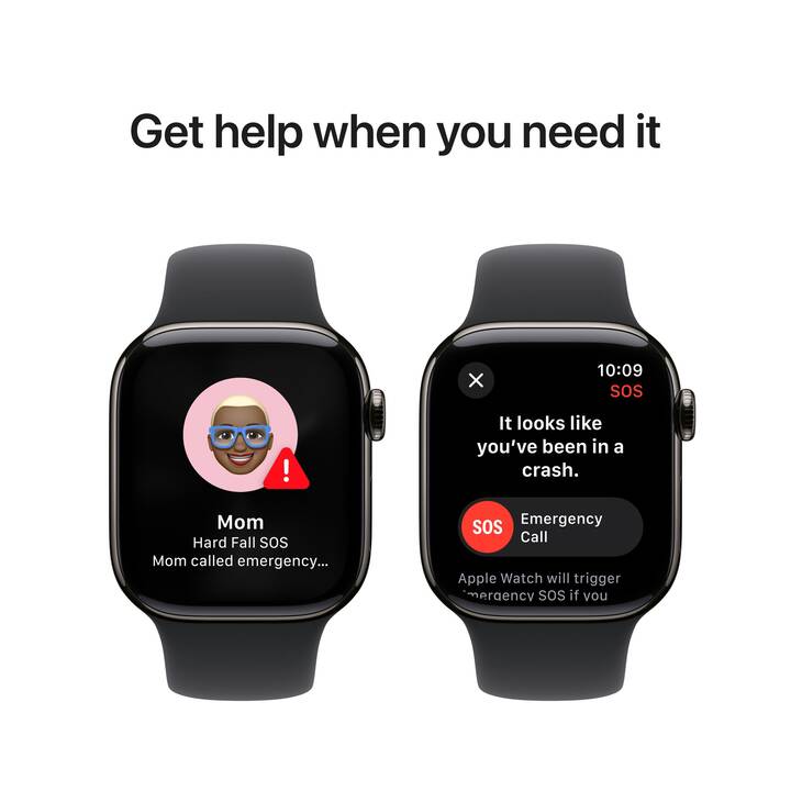 APPLE Watch Series 10 GPS + Cellular (42 mm, Titanio, 4G, M/L)