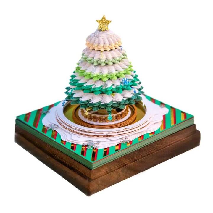 EG Bloc mémo 3D - vert - sapin de Noël