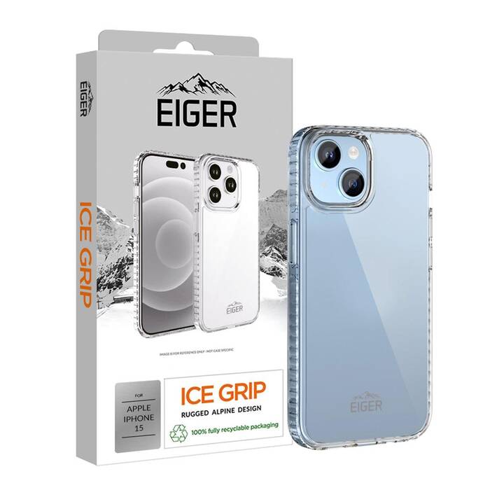 EIGER Backcover Ice Grip (iPhone 15, Transparent)