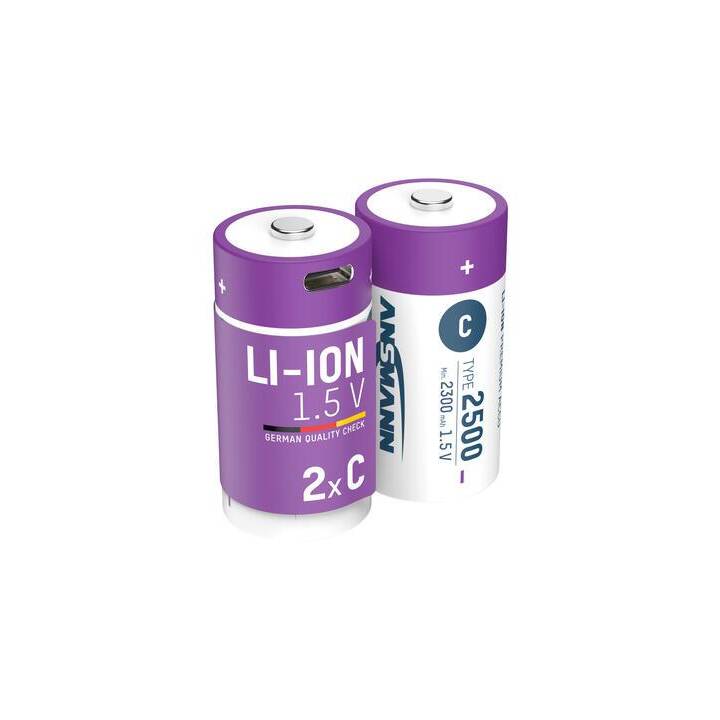 ANSMANN Batterie (C / Baby / LR14, 2 Stück)