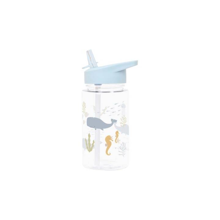 ALLC Bottiglia per bambini Ocean (0.45 l, Blu chiaro, Blu)