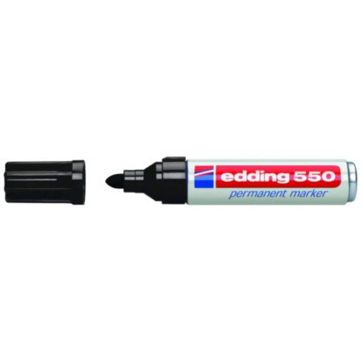 EDDING Permanent Marker 550 (Schwarz, 1 Stück)