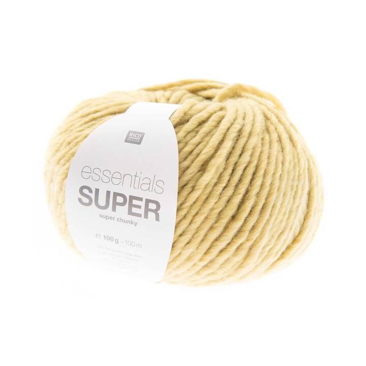RICO DESIGN Wolle Essentials Super Chunky (100 g, Gelb, Hellgelb)