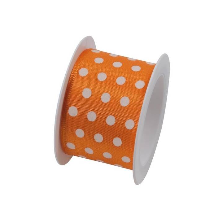 BRAUN + COMPANY Geschenkband Hot Spots (Orange, Gepunktet)