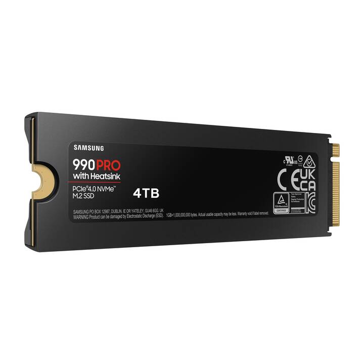 SAMSUNG 990 PRO Heatsink (PCI Express, 4000 GB, Noir, Rouge)