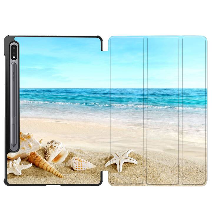 EG cover per Samsung Galaxy Tab S8 11" (2022) - blu - spiaggia