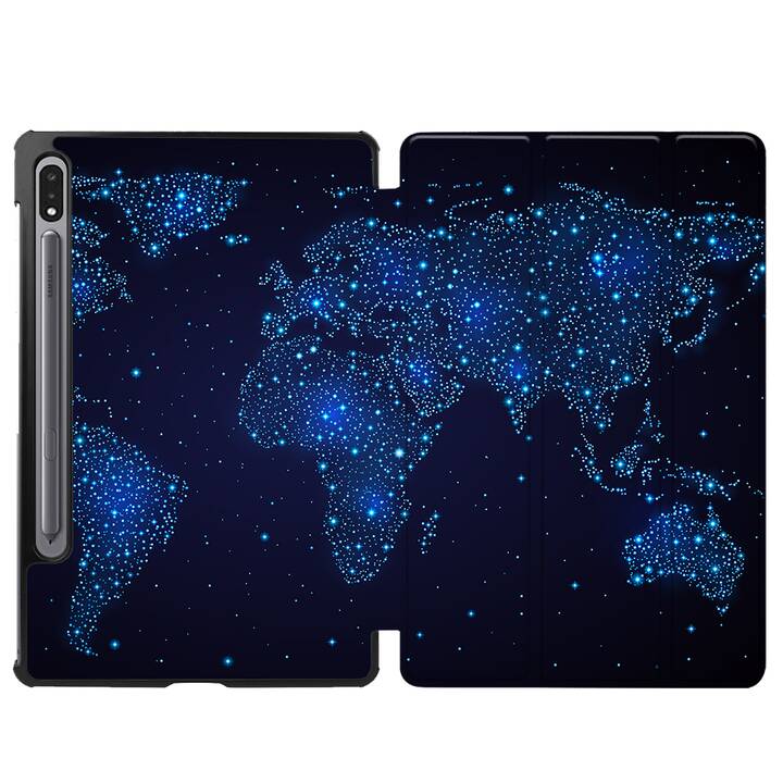 EG flip cover per Samsung Galaxy Tab S7 FE 12,4" (2021) - mappa blu