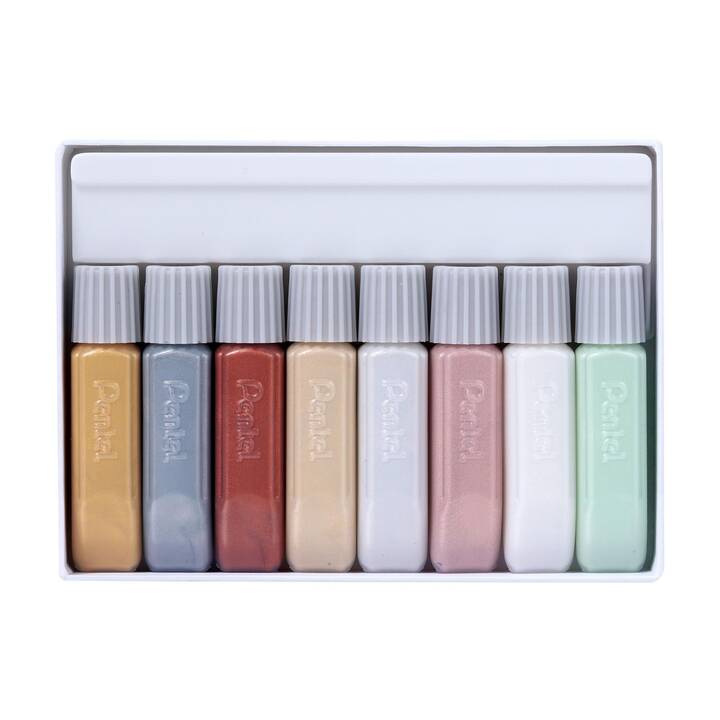 PENTEL Colore tessile Set (8 x 6 ml, Multicolore)