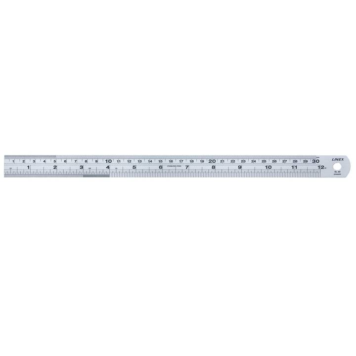 LINEX A/S Règle (30 cm, Argent)