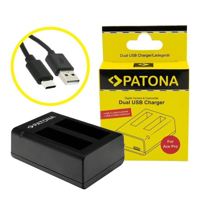 PATONA Insta360 Batterie et chargeur