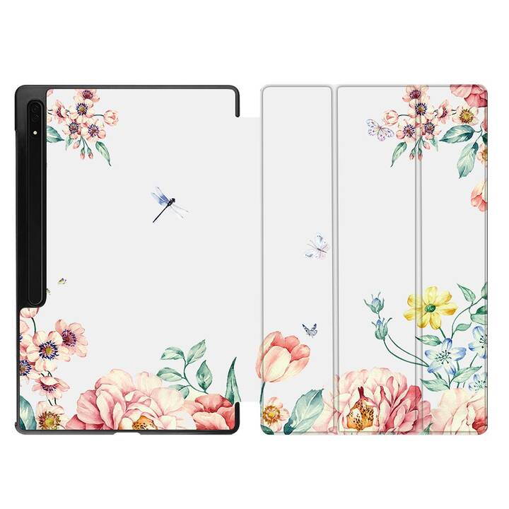 EG Housse (11", Galaxy Tab S9, Fleurs, Rose)