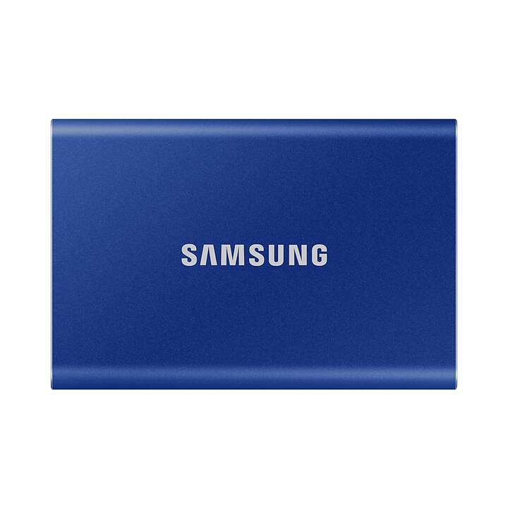 SAMSUNG Portable SSD T7 (USB Typ-C, 1000 GB, Indigo Blue, Blau)